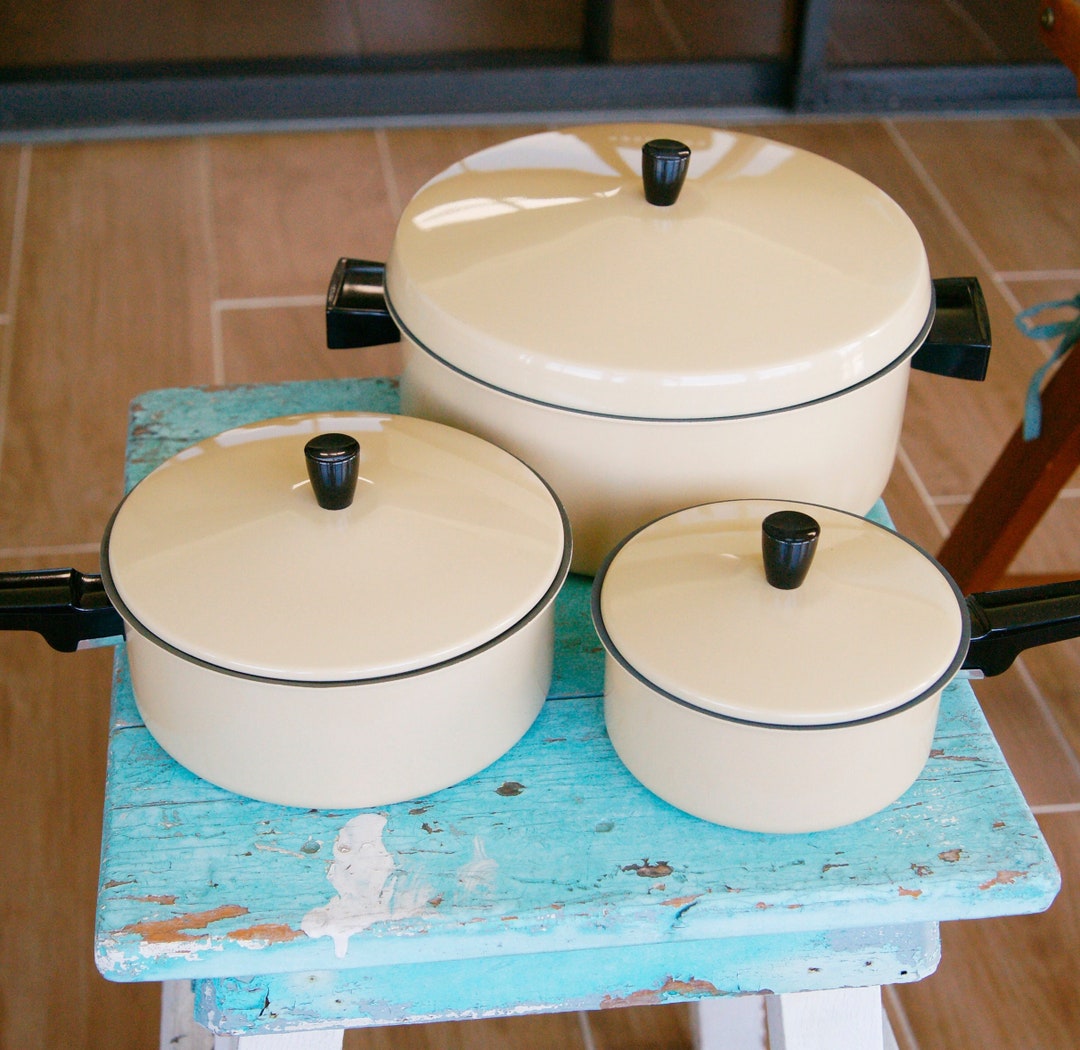 Vintage Regal Ware Aluminum Cook Pots Stockpot With Tan Mid Etsy