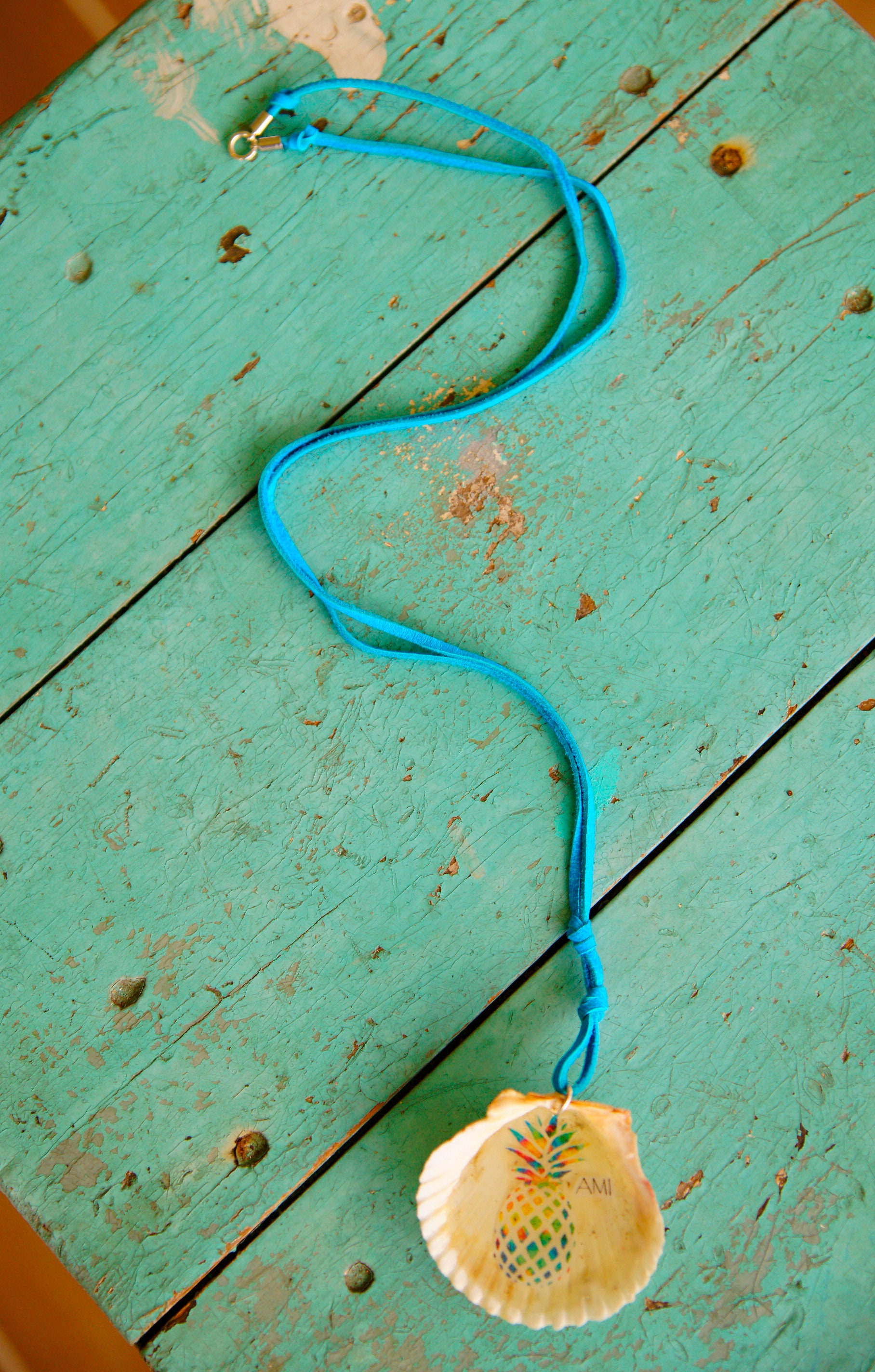 Pineapple Anna Maria Island Scallop Shell Necklace Seashell Etsy UK