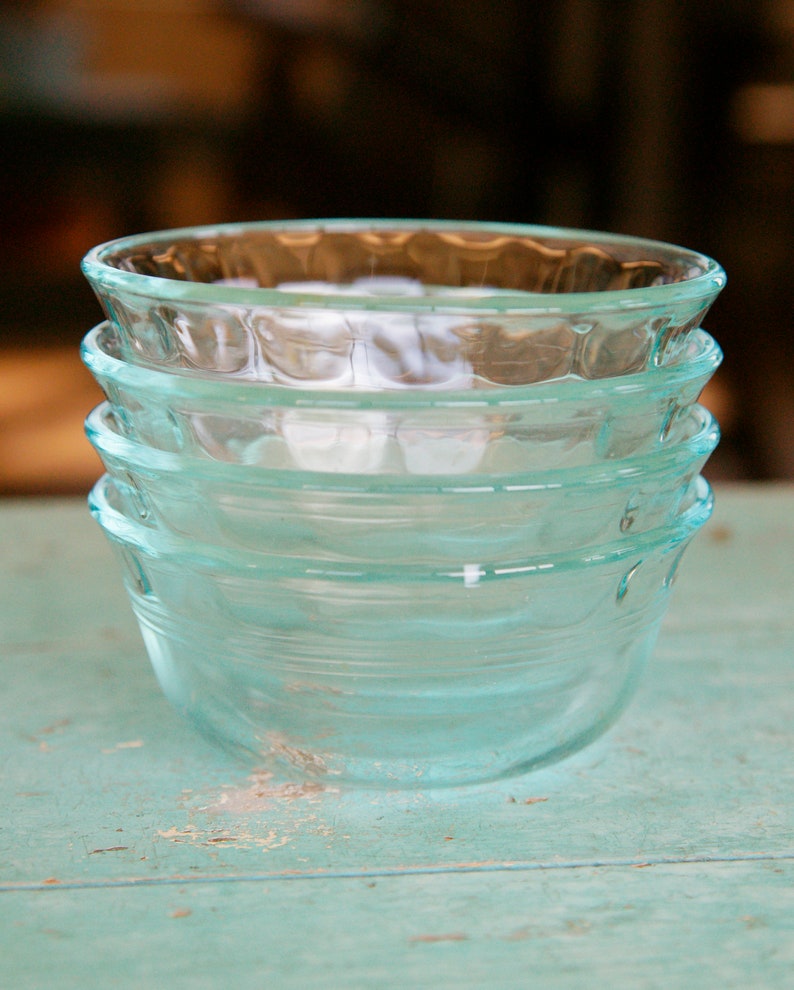 Vintage Pyrex Clear Glass Ramekin Cups Custard Dishes Set of 4 Etsy