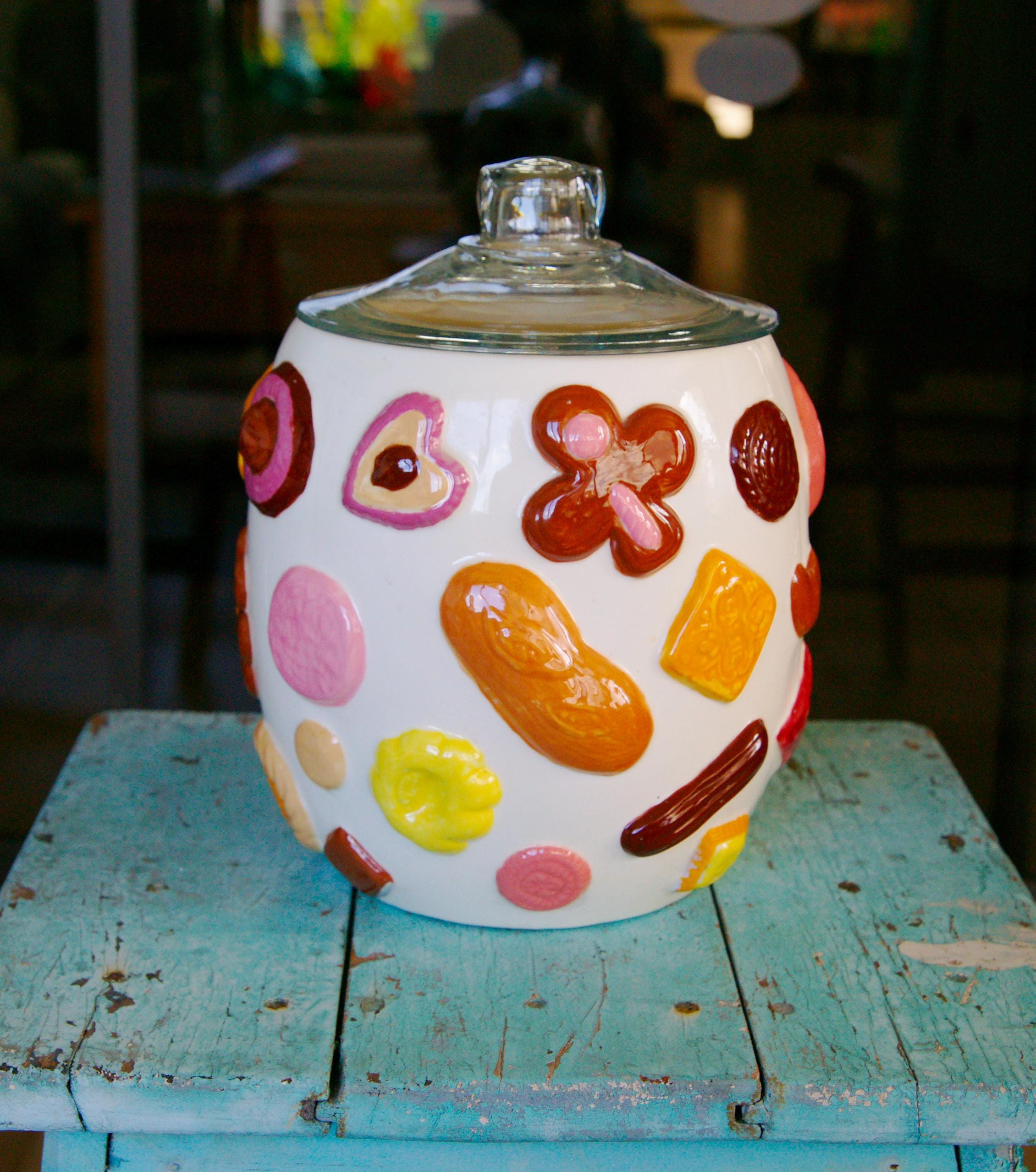 Vintage Cookies All Over Cookie Jar - Etsy