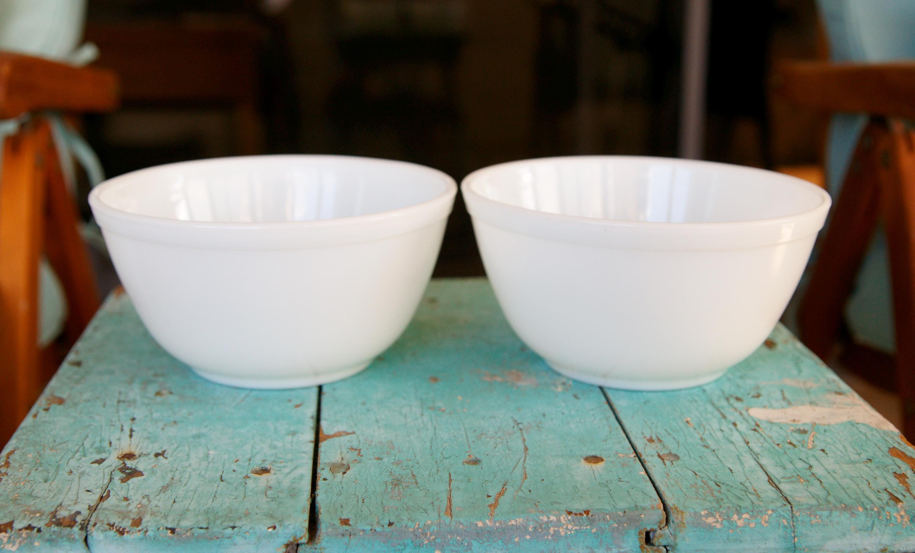 Vintage Pyrex White Mixing Nesting Bowl 402 1.5 QT - Set of 2 - Etsy