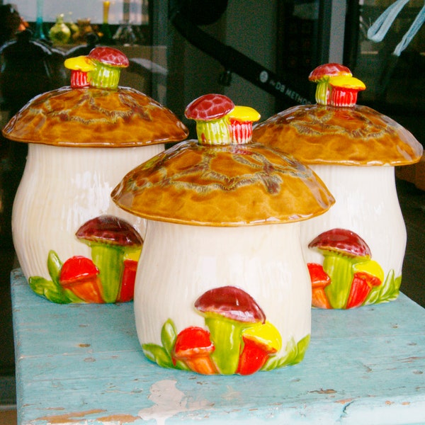 Mushroom Canisters Etsy