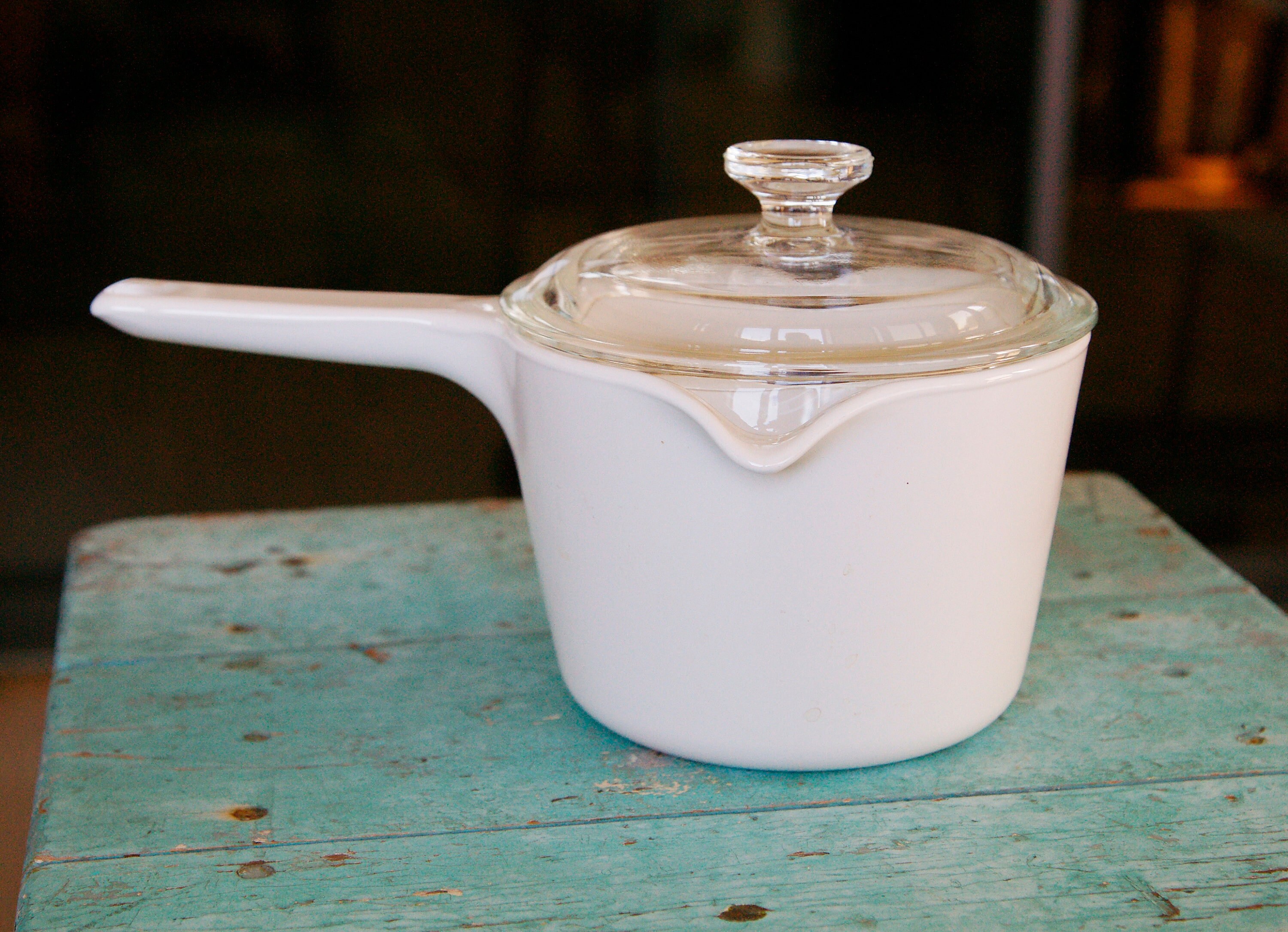 Vintage Corning Ware Saucepan 1 Quart Pot M-68-B Measuring