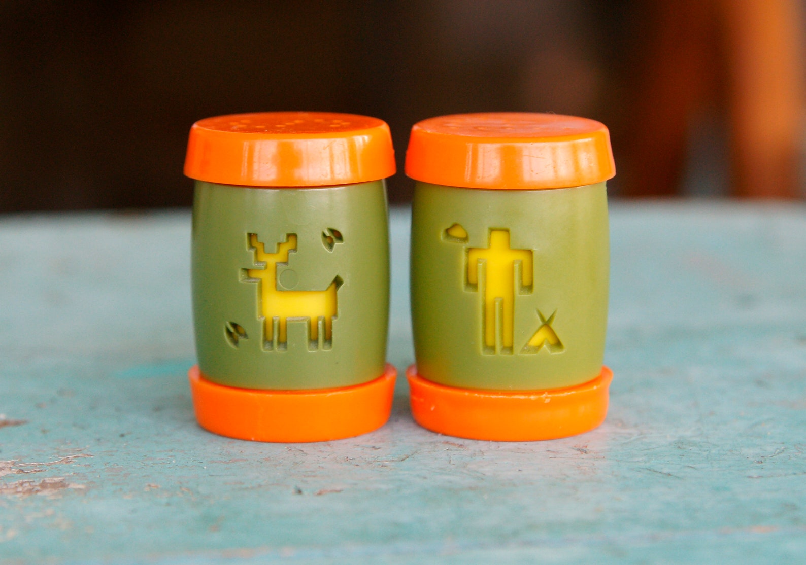 Vintage St Labre Indian School Plastic Salt & Pepper Shakers - Etsy