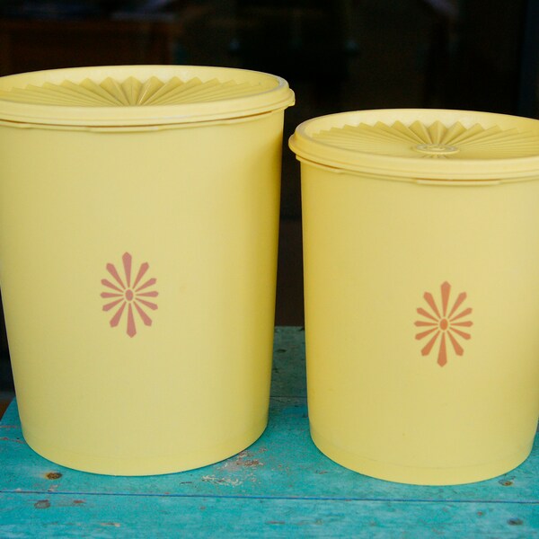 Vintage Tupperware Canisters Etsy