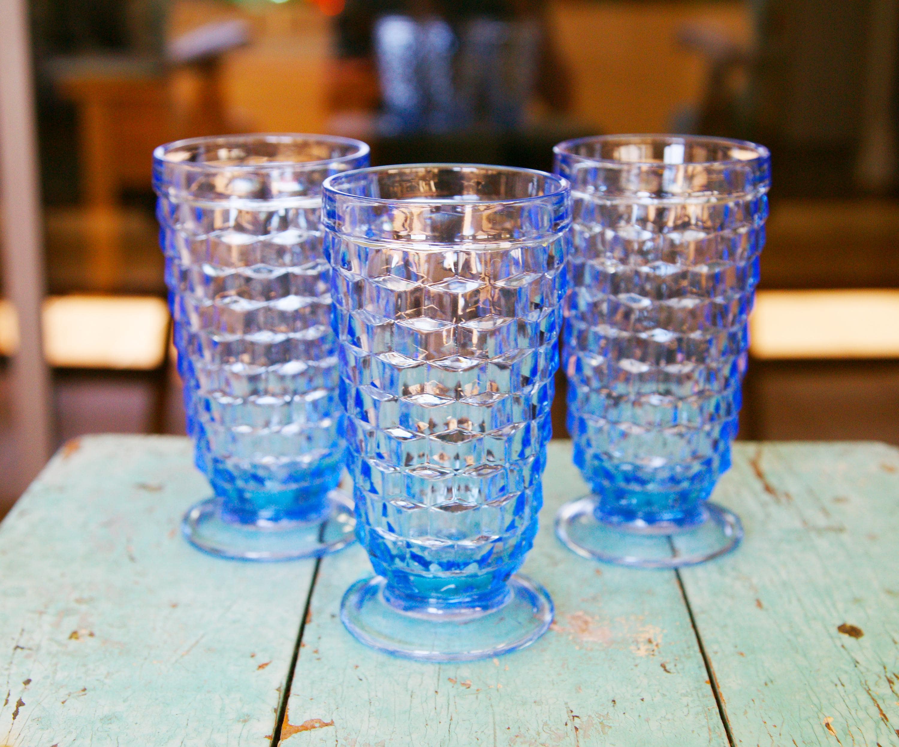 Blue Whitehall Glass - Etsy