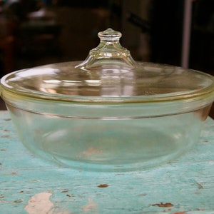 Antique Pyrex Glass Casserole Dish with Lid - 1920s