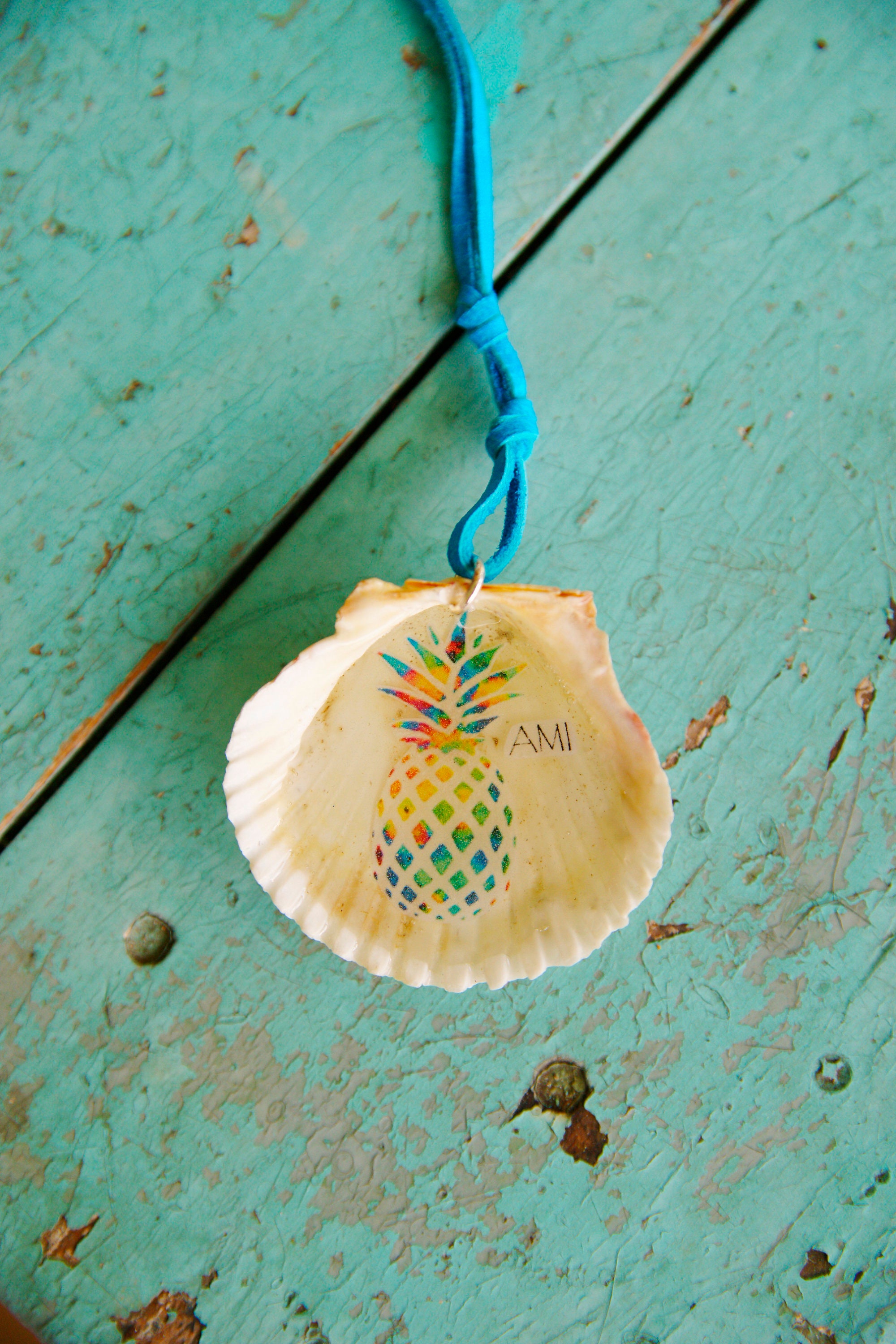 Pineapple Anna Maria Island Scallop Shell Necklace seashell Etsy