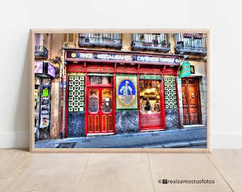 Madrid, Foto Taberna antiguo Madrid, Foto Taberna Oliveros Madrid, Travel photo Madrid, Travel photo Spain, Art photo Madrid, kitchen