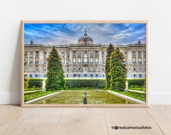 Madrid, Photo print Royal Palace Madrid, Photo Architecture Madrid, Artistic Photography of the Palace. painted picture, Spain travel print