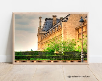 Paris. Photo of the Tuileries Gardens, in the Louvre Museum, Photo travel Paris France, Art printing Paris, wall decor, Parisian landscape