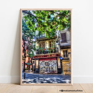 Photo Printed Bar in Carmen neighborhood Valencia, Spain, Urban Photo Valencia, Photo Souvenir Travel, Wall Art, Gift for Him and Her