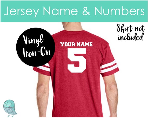 vinyl jersey numbers