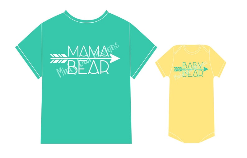 Download Cricut SVG Mama Baby Bear SVG Cut File Arrow Tribal | Etsy