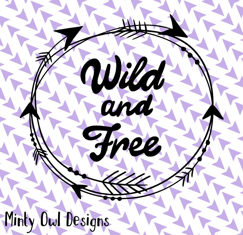 Download Cricut SVG PNG Wild & Free SVG Arrows Tribal Frame | Etsy