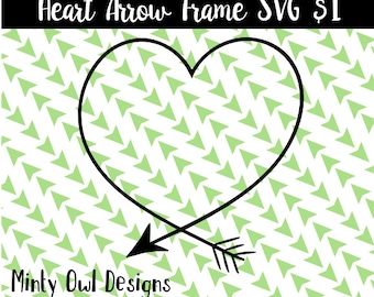 Cricut SVG - Heart Arrow Frame SVG Cut File - Arrow - Tribal - Boho - Wall Decor - Cutting Files - Silhouette