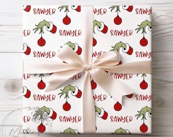 Personalized Wrapping Paper | Christmas Gift Wrap | Name Gift Wrap | Custom Gift Wrap