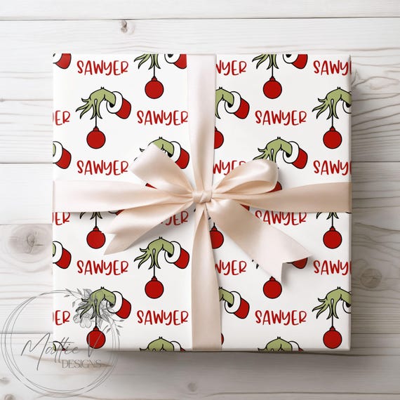 Personalized Wrapping Paper | Christmas Gift Wrap | Name Gift Wrap | Custom Gift Wrap