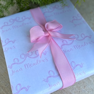 Personalized Wrapping Paper First Birthday Gift Wrap First Christmas Gift Wrap Baby Shower Gift Wrap Name Wrapping Paper Pink