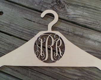 FREE SHIPPING!!   Monogram Wedding Dress Hanger - Monogram Hanger for the Bride - Personalized Hanger - Bridesmaid Gift - Gift for the Bride