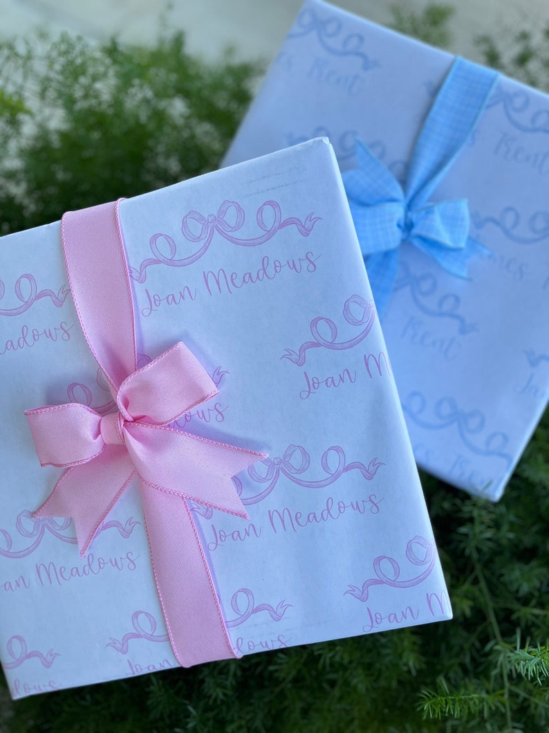 Personalized Wrapping Paper First Birthday Gift Wrap First Christmas Gift Wrap Baby Shower Gift Wrap Name Wrapping Paper image 8