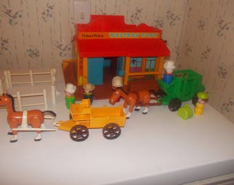 vintage fisher price little people western town