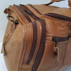 Vintage Colombian Leather Duffel Bag, 24 Inch Weekend Travel Bag image 11