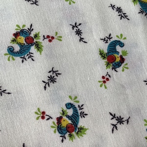 4 yards feedsack fabric, blue fabric, red and blue, retro fabric, floral fabric, cotton fabric, quilting fabric, 1940&#39;s fabric, 1930&#39;s