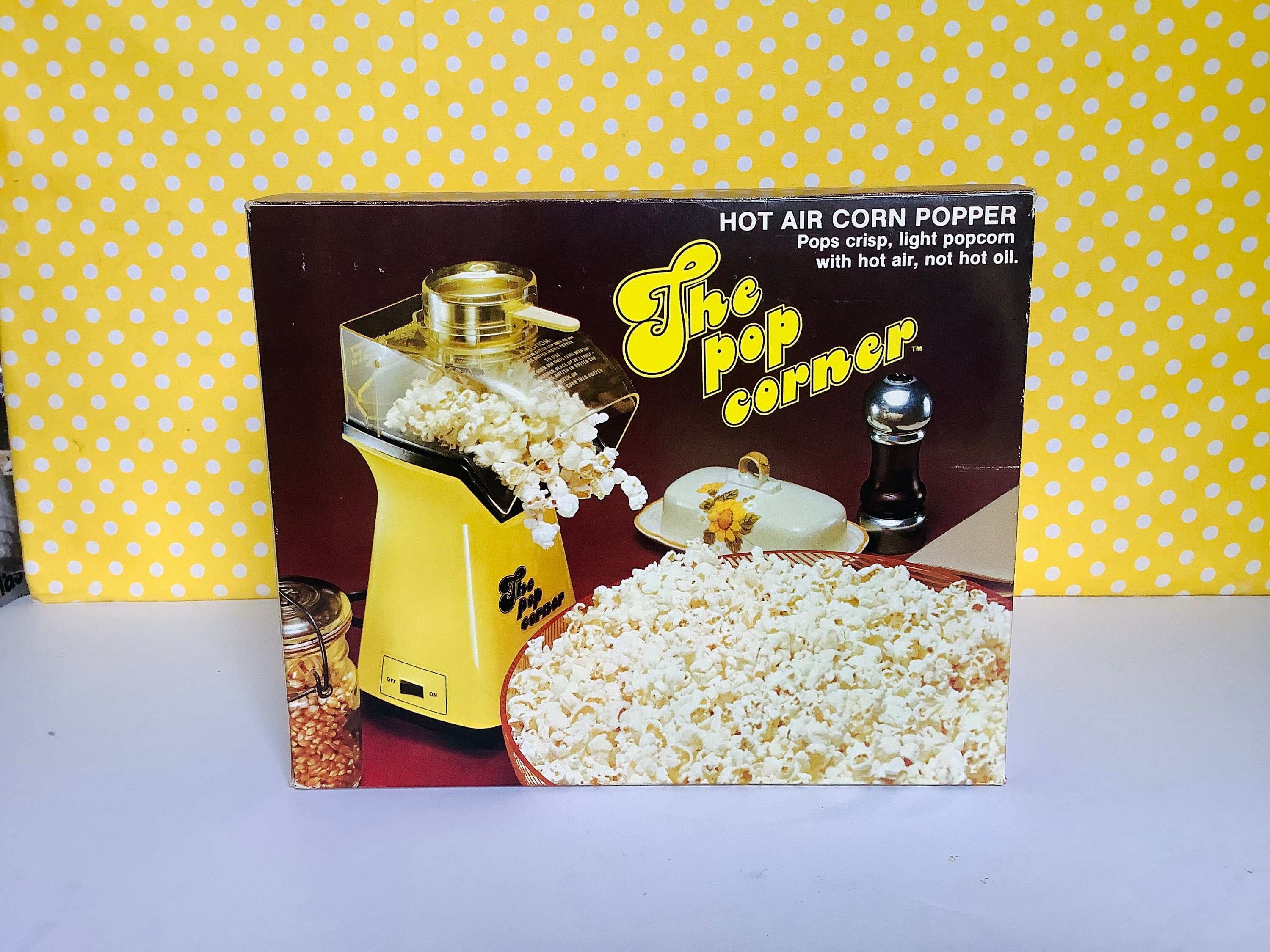 Vintage Presto Poplite Air Popcorn Popper W/ Butter Melter Cup Works W/ Box