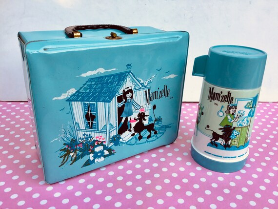 Vintage Poodle lunchbox, retro poodle, mam'zelle l