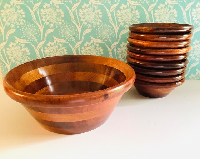 Like NEW Wood Salad Bowls, Retro Salad Bowl, Salad, Unused Salad Bowls