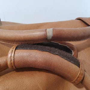 Vintage Colombian Leather Duffel Bag, 24 Inch Weekend Travel Bag image 7