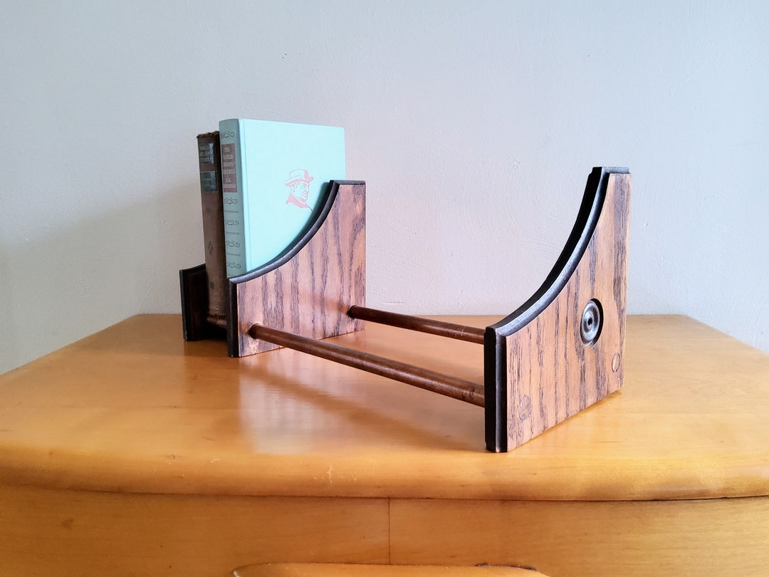 Vintage Handmade Wooden Bookend, Sliding Bookend, Book Holder