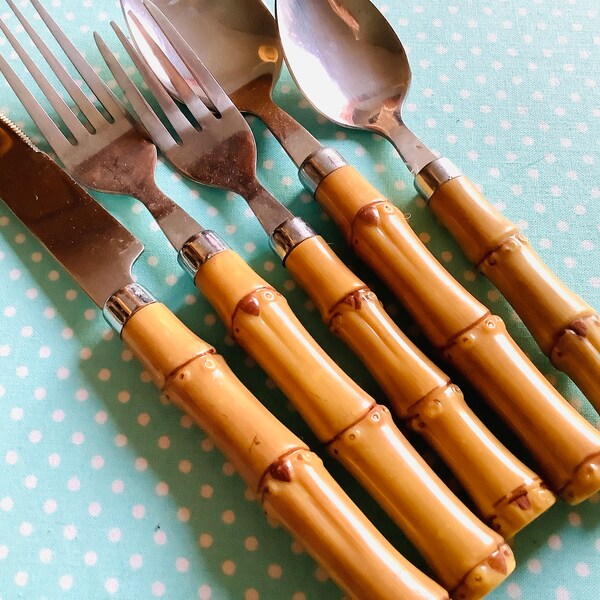 Bamboo Flatware Etsy