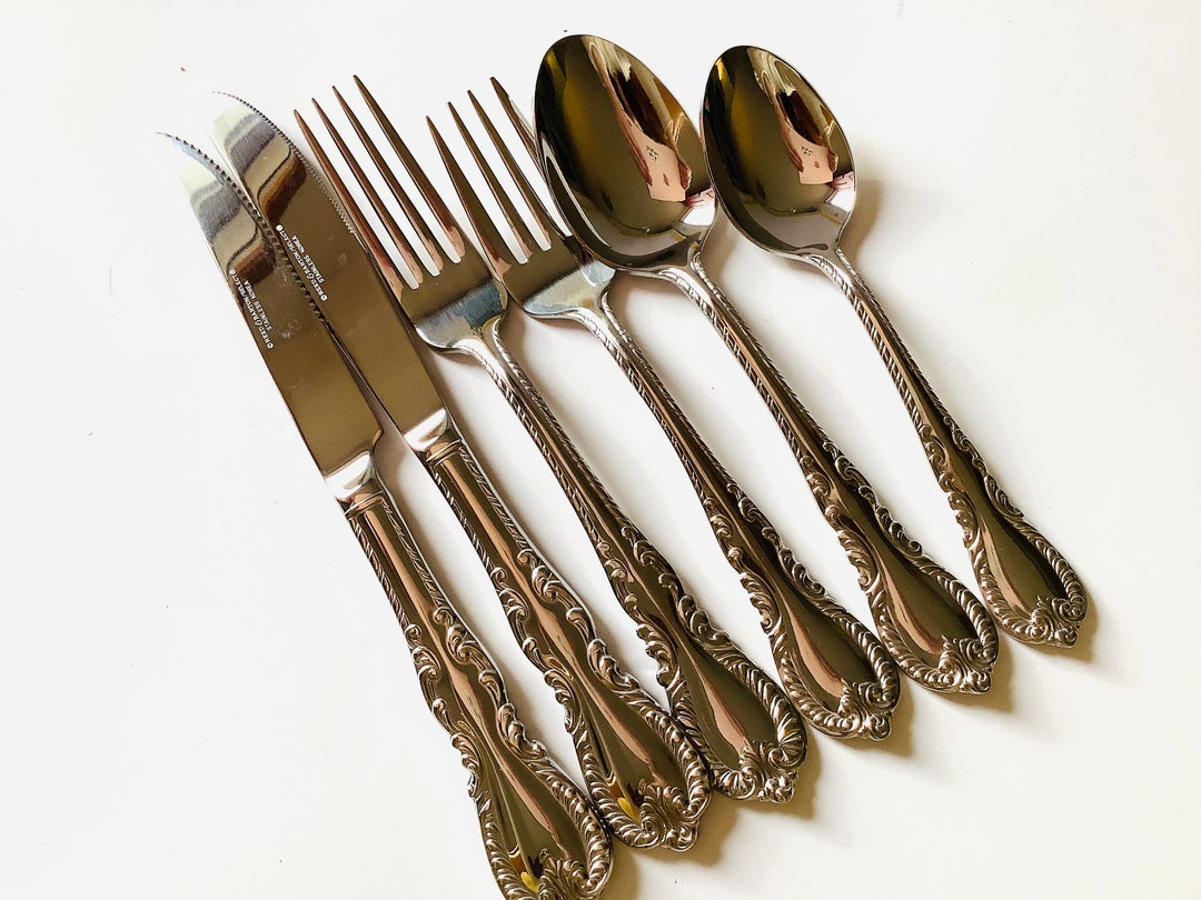 NEW 24 Piece Reed and Barton Flatware Stainless Steel Etsy