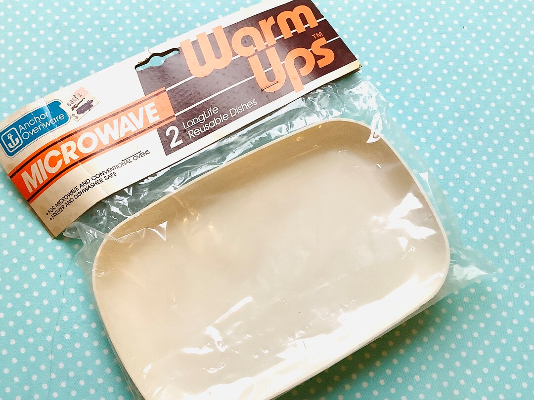 Anchor Ovenware Microwave Warmups Microwaveable Plate Oven Etsy