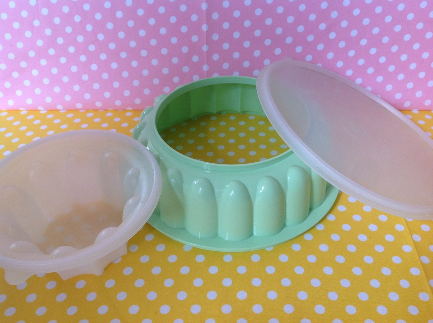 Molde de gelatina Tupperware juego de tres piezas verde Etsy