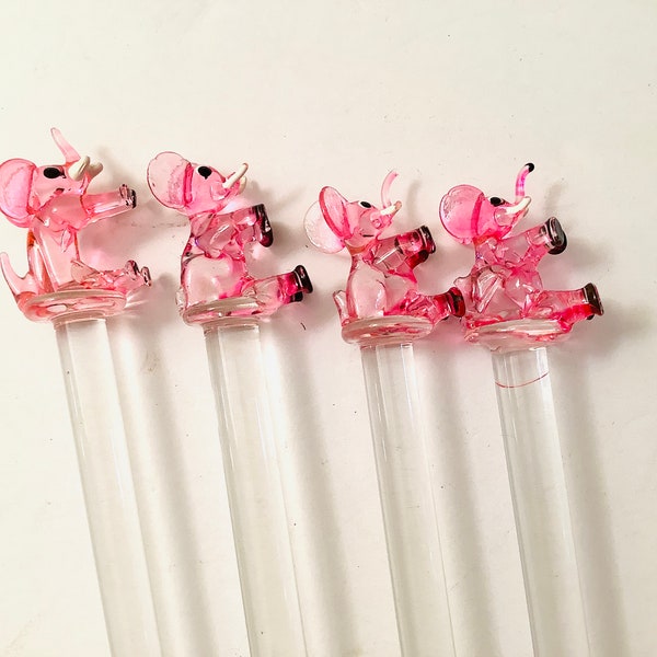 Blown Glass Swizzle Stick Etsy