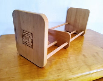 Wooden CD holder, Napa Valley, oak, sliding CD holder, adjustable, CD storage