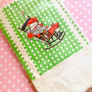 New Vintage christmas tablecloth, paper tablecloth, new old stock, retro christmas party, 1970&#39;s christmas, kitsch christmas