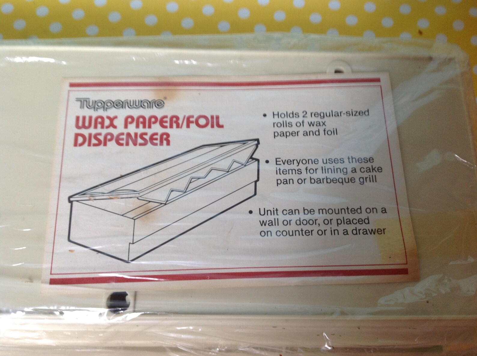 NOS New Tupperware foil dispenser wax paper dispenser 1572 Etsy