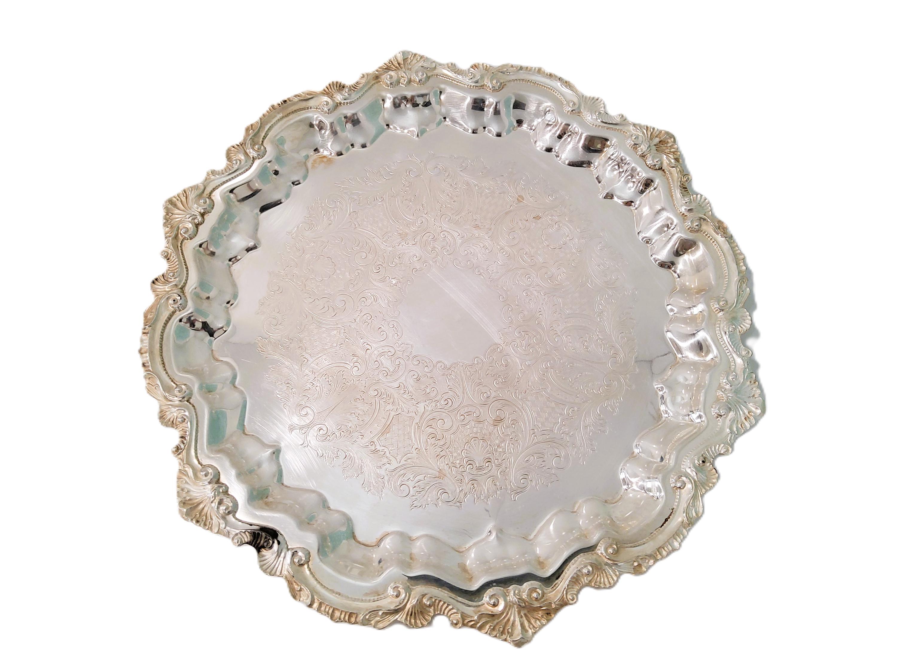 Wallace】 チッペンデールのギャラリートレー スクエア 42cm Wallace