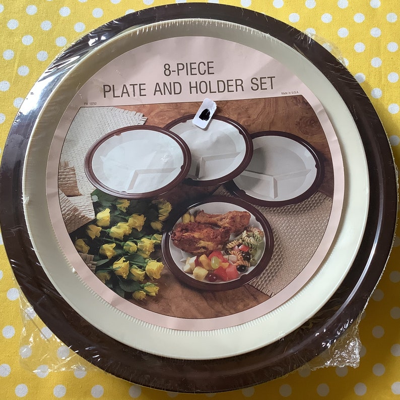 NEW Retro Paper Plate Holders Plastic Plate Holders Plastic Etsy