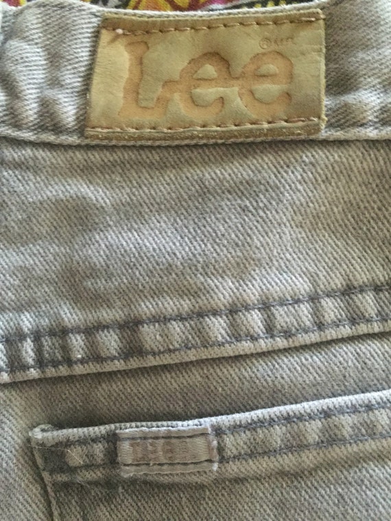 Vintage 80s Grey Stonewashed Lee High Waisted Den… - image 5