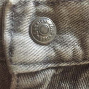 Vintage 80s Grey Stonewashed Lee High Waisted Denim Shorts XS S24 image 4