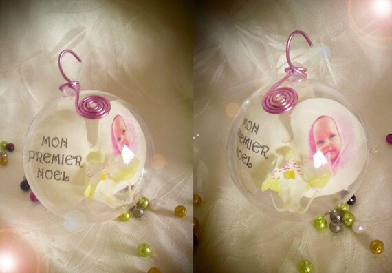 Boule De Noël Mon Premier Noël à Personnaliser Couleur Au Choix