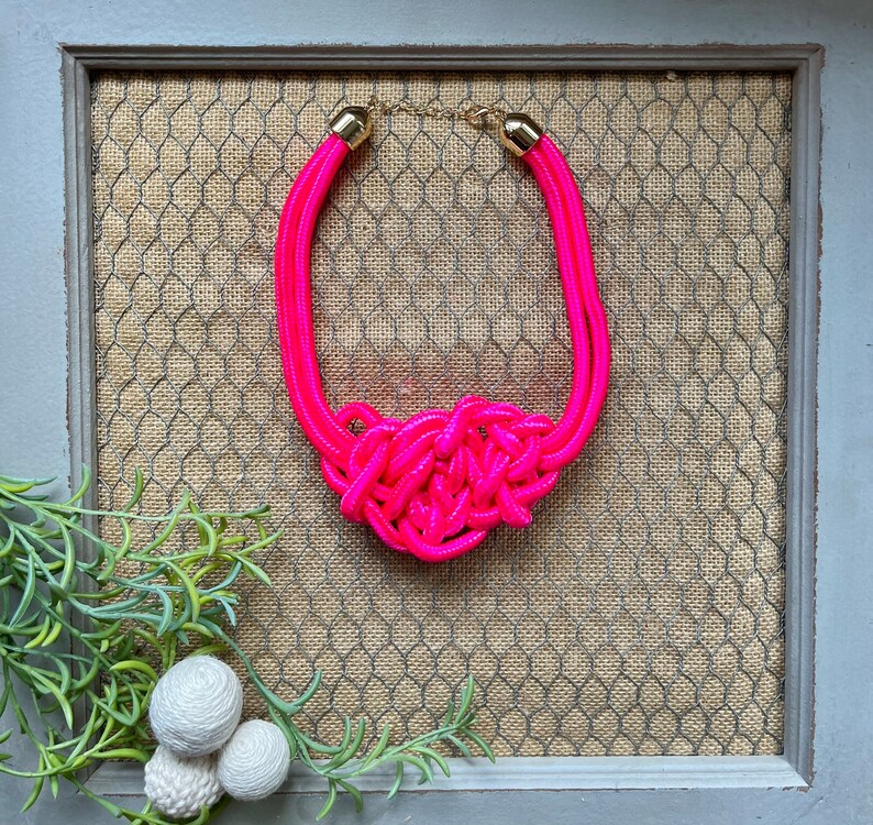 Black and White Houndstooth Nautical Knotted Rope Knot Preppy Etsy