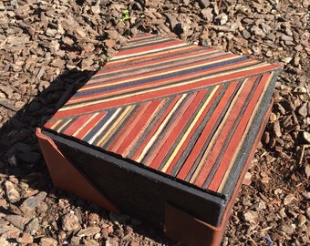 Leather Stripped Cigar box