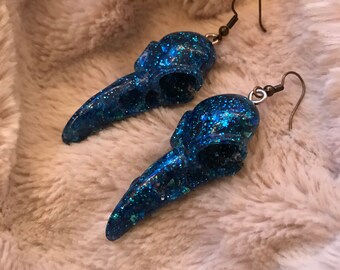 Raven Skull Earrings