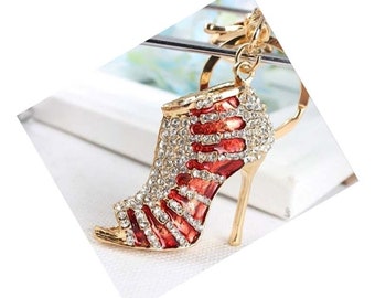 Sterling Silver 3D Womans High Heel Shoe Charm